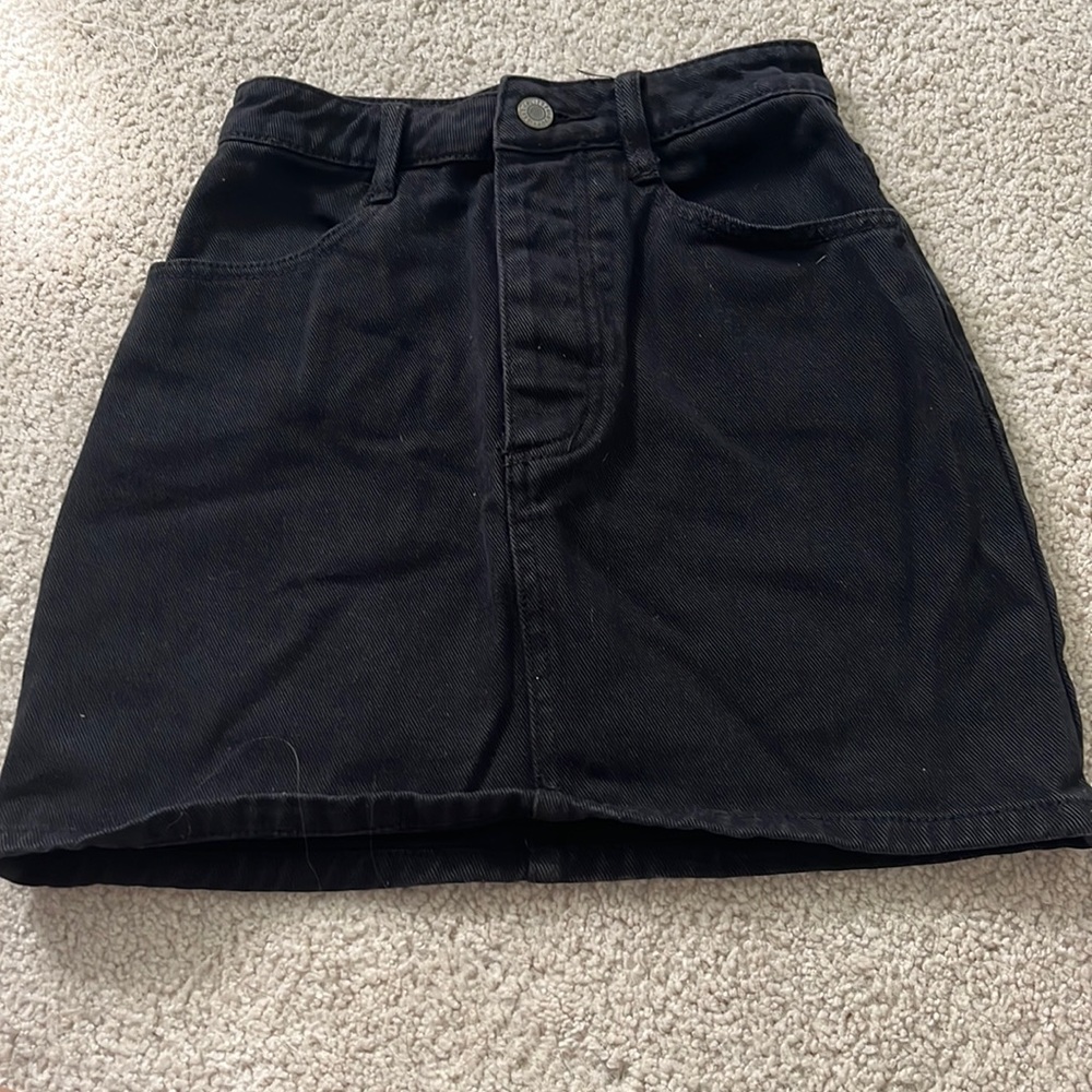 John Galt black mini skirt.